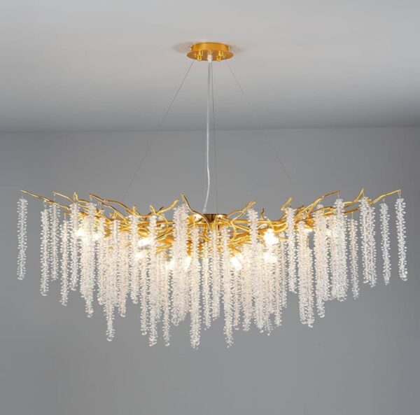 Gold Crystal Tree Branch Chandeliers