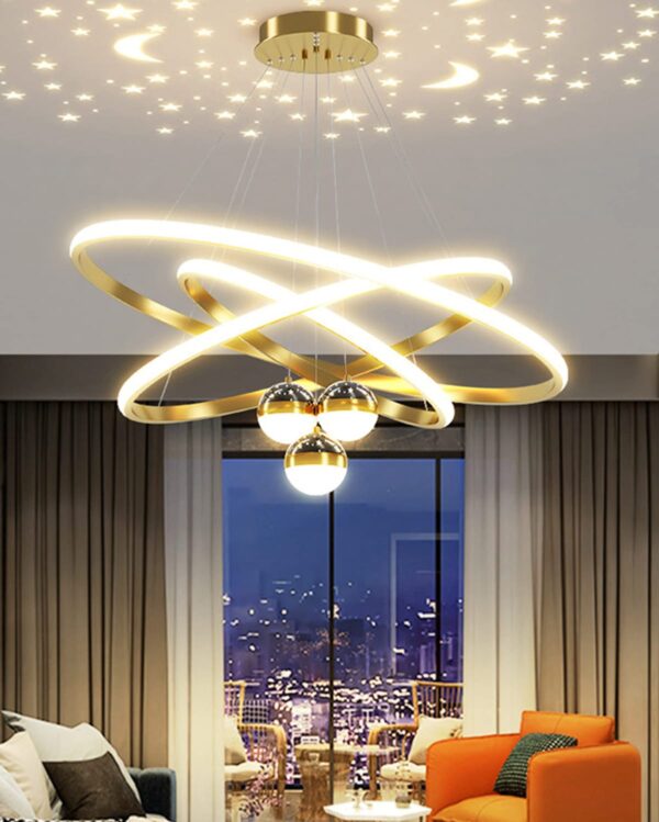 Ring 3 Orb Pendant Light Modern Luxury Chandelier