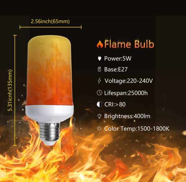 LED Flame Effect Light Bulb