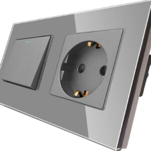 CNBINGO Schuko Socket with Light Switch