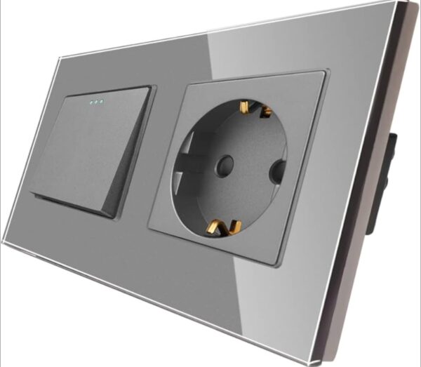 CNBINGO Schuko Socket with Light Switch